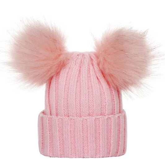 Winter Baby Hats for Girls Boys Kids Bobble Hat Pompom Baby Beanie Infant Bonnet Accessories Children Cap 0-3Y